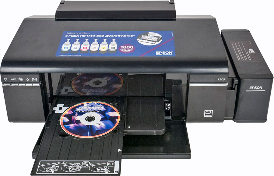 на чем печатает принтер Epson L805