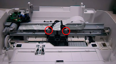 как закрепить шлейф снпч на каретке принтера canon